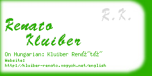 renato kluiber business card